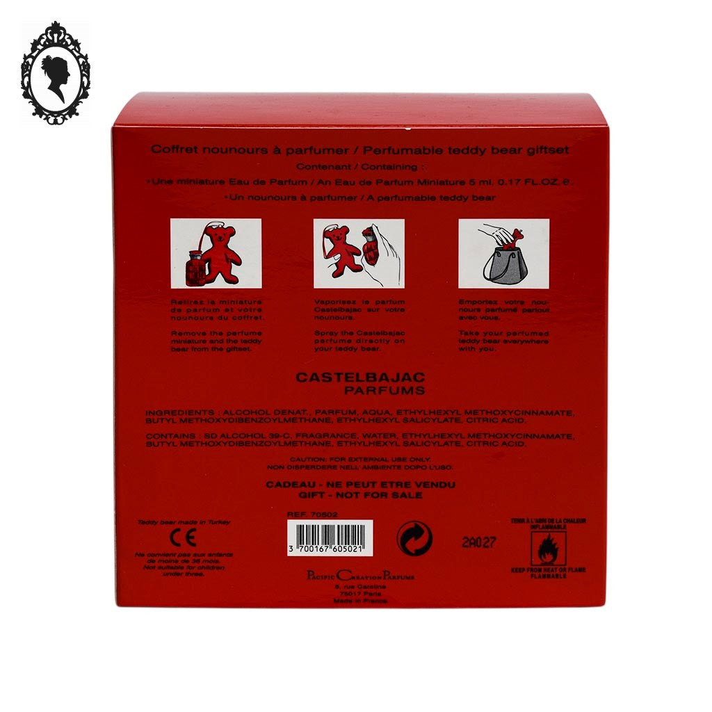 Coffret miniature parfum Castelbajac edp 5 ml + nounours à parfumer
