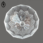 Coupelle sur pied serviteur plat coupe piédouche en cristal H 15 D 22 cm