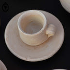 Dînette service 6 tasses à café pots cafetière sucrier miniature terre cuite beige