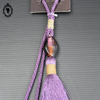 Embrasse pompon gland de clé perle cordon violet passementerie pour rideau style Houles neuf