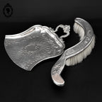 Ensemble pelle et brosse ramasse miettes en métal argenté ancien