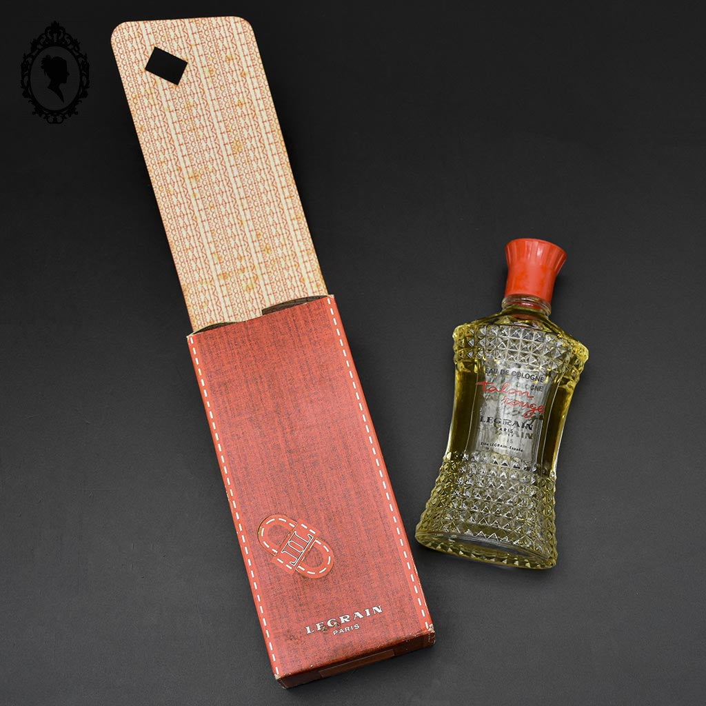 Flacon Eau de Cologne Talon Rouge Legrain Paris parfum vintage