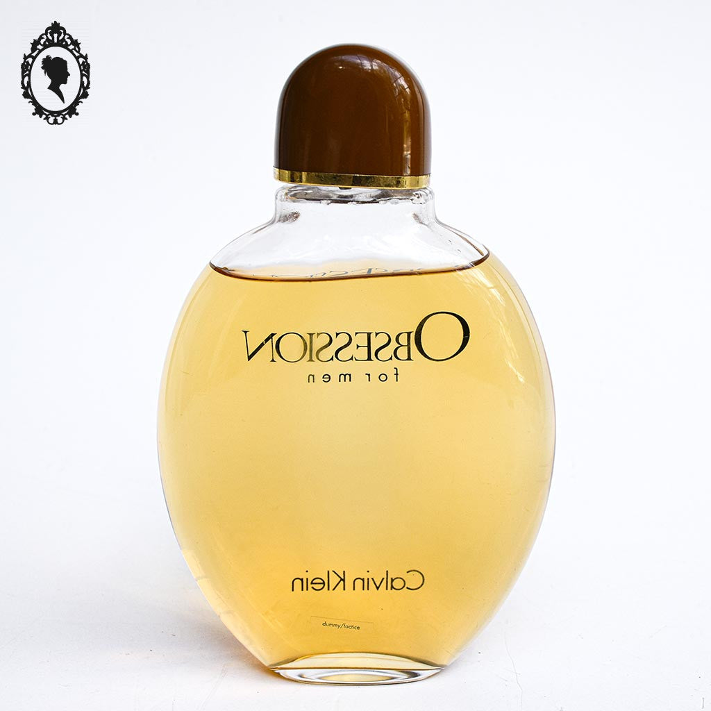 Flacon factice géant de parfum Obsession for men de Calvin Klein H 26 cm collection vitrine parfumerie PLV