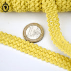 Galon jaune poussin coton ajouré L 1,3 cm 18 m passementerie vintage pop