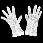 Gants blanc femme crochet ajouré T 6 12 - 6,5