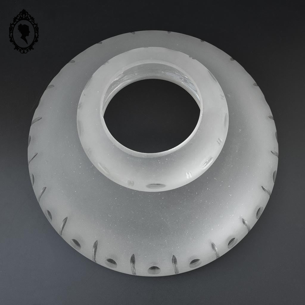 Globe abat jour seul rond verre mat Art déco pour suspension