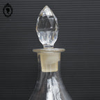 Jolie carafe ou flacon verre bouchon en pointe diamant ancienne