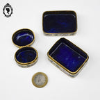 Lot 2 jolies petites boites à pilules fleuries en émail émaux cloisonnés