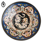 Lot 2 petites assiettes asiatiques émaux cloisonnés dragon vintage 1950