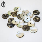 Lot 20 boutons en nacre gris beige multi reflets rond D 2,3 cm 23 mm