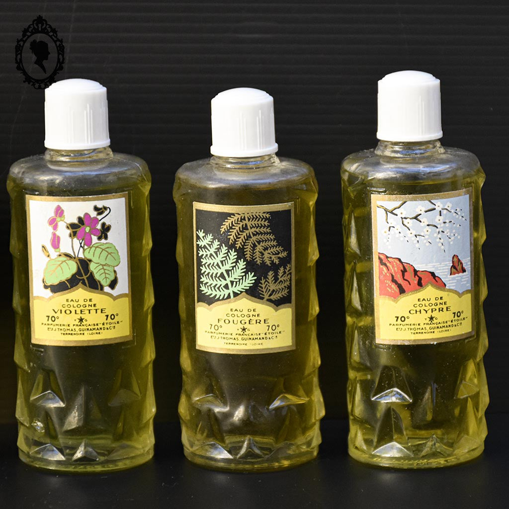 Lot 5 flacons collection Parfumerie étoile Guinamand Thomas vintage ancien