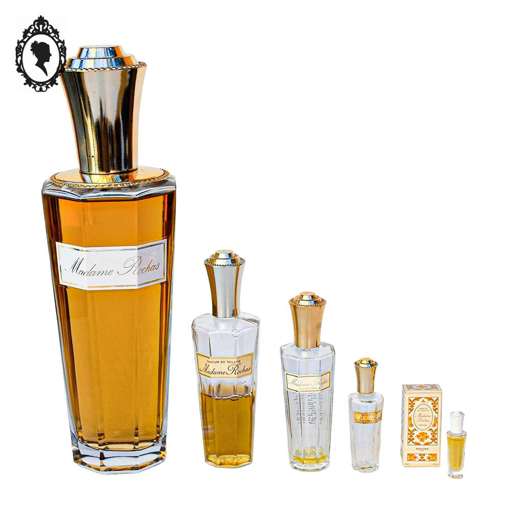 Lot 5 flacons factices Dummy Parfum Madame de Rochas vintage objet de collection, vitrine parfumerie