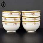 Lot 6 bols W Winterling Kirchenlamitz Germany Bavaria fleuri or vintage ancien