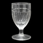Lot 6 verres à digestif bistrot épais blancs à pied anciens