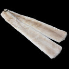 Magnifique écharpe véritable fourrure vison beige clair vintage ancien