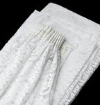 Magnifique rideau voilage dentelle fleurie blanc romantique