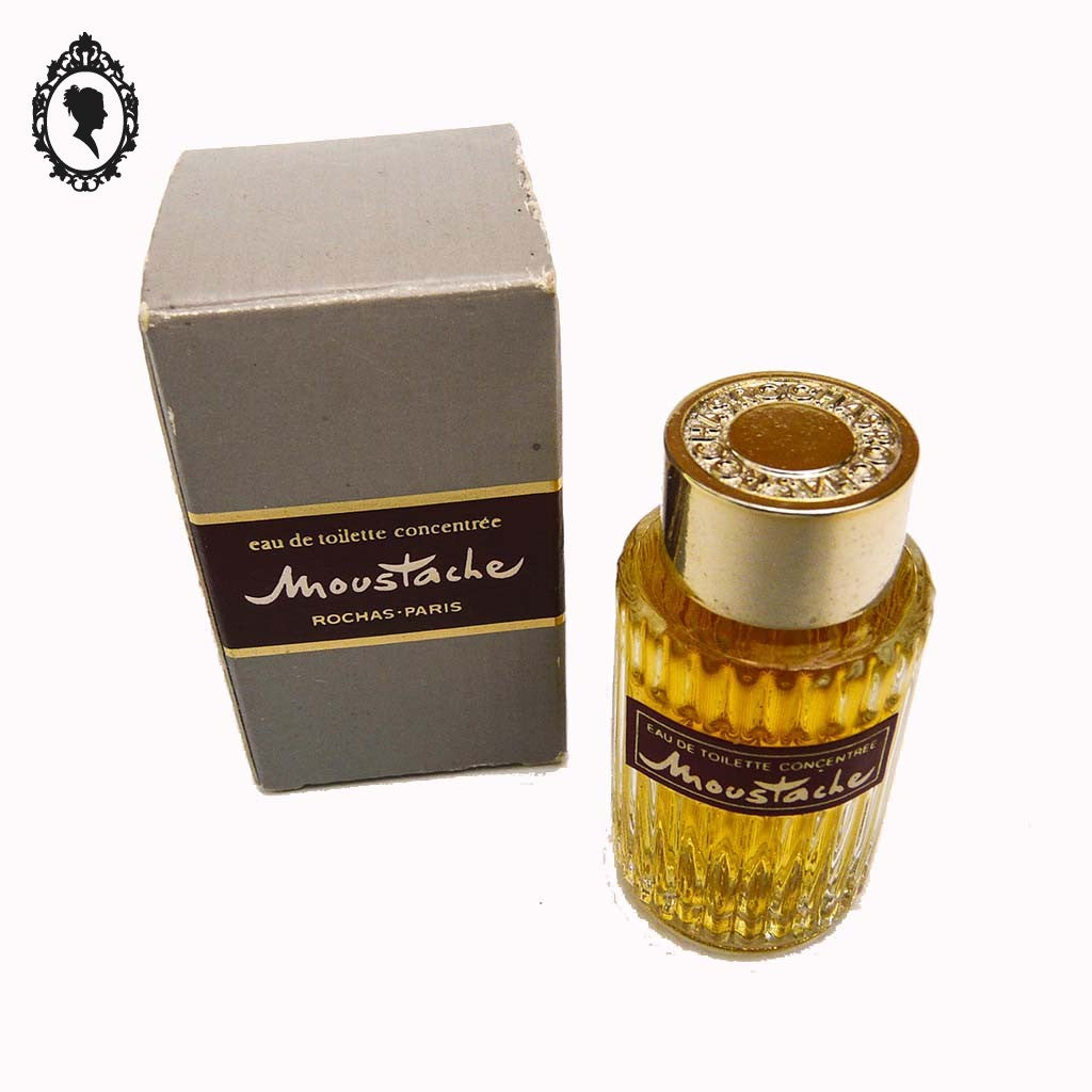 Miniature de parfum Moustache de Rochas Edt concentrée boite grise 8,5 ml Ancienne de collection