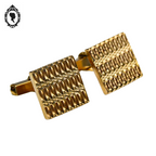 Paire de boutons de manchette Prince doré carré Vénus VINTAGE