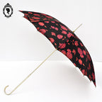 Parapluie fleuri rouge noir Nail Europ collection vintage