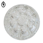 Petit vase pique fleurs Reims rond verre blanc 9 trous vintage