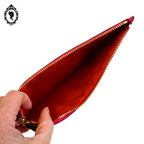 Pochette Coach rose fuchsia cuir grainé 20,8 x 11,5 cm femme New York