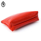 Pochette trousse de maquillage ou sac en cuir rouge neuve