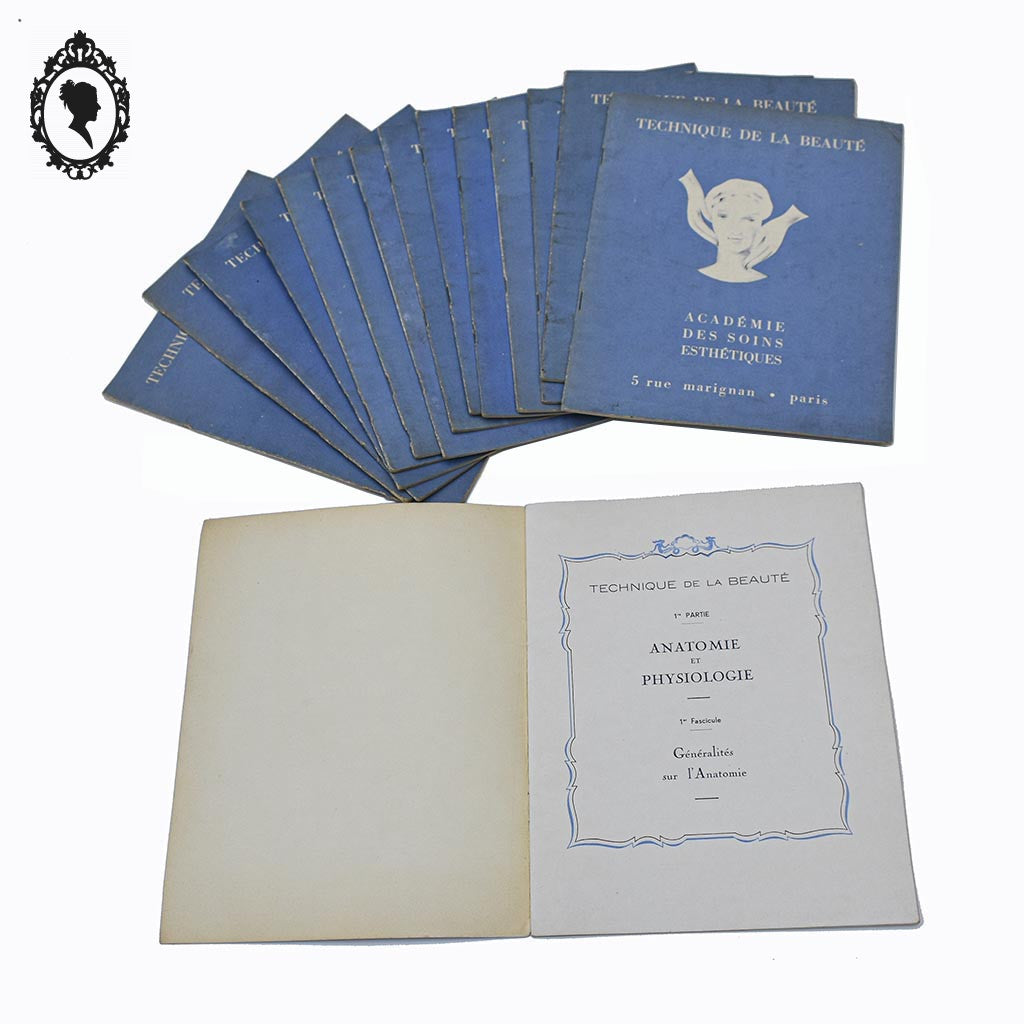Rare Lot 15 fascicules livres revues vintages Technique de la Beauté 1949 Académie des soins esthétiques