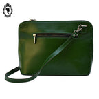 Sac bandoulière cuir vert Italie femme vintage