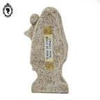 Petite sculpture statue Vierge Marie de Pitié Rodez avec enfant jésus plâtre H 13 cm