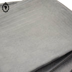 Service 10 serviettes de table anciennes damassées gris anthracite sans monogramme
