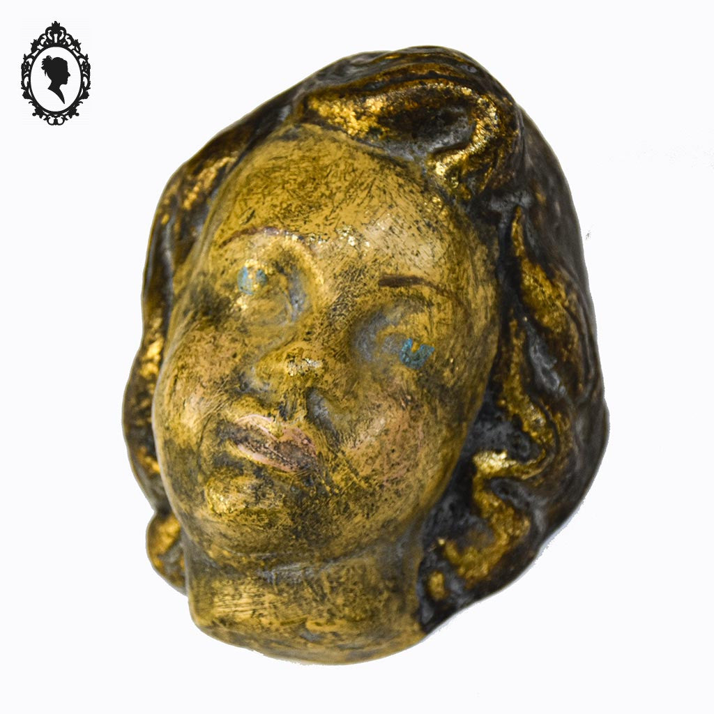 Statue sculpture tête d’ange à accrocher terre cuite Amphora Spain H 14 cm