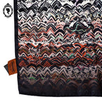 Superbe foulard soie collection Missoni Italie polychrome vintage