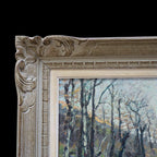 Tableau peinture à l’huile paysage signé Roger Serpantié sur isorel vintage