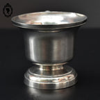 Tasse timbale piédouche avec anse en étain vintage