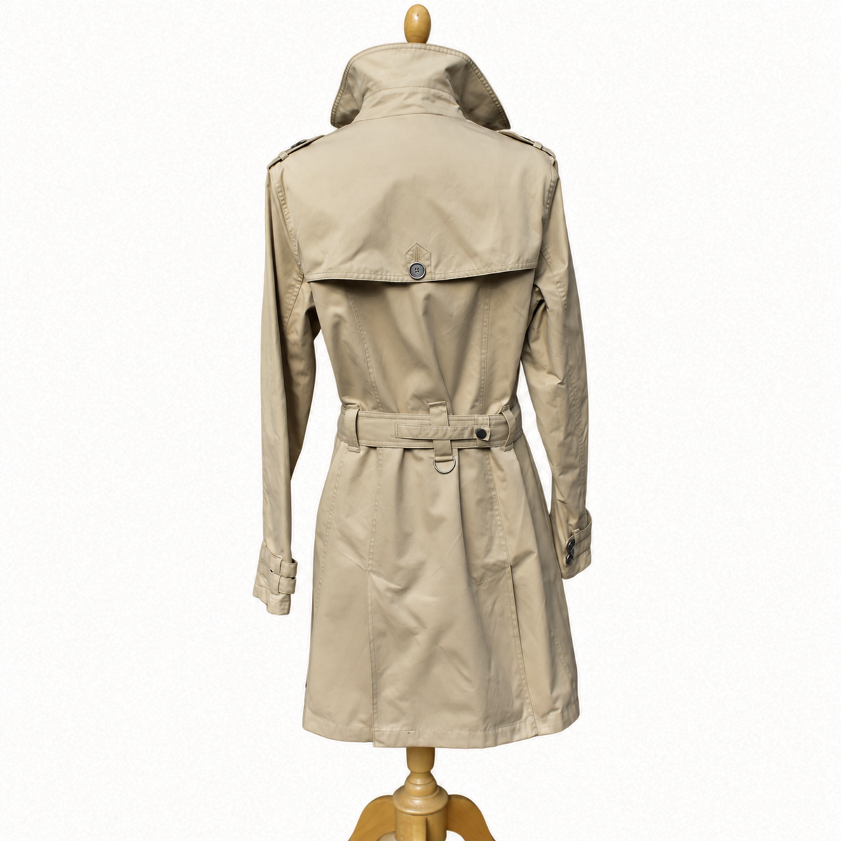 Barbour Tay Tranch beige à doublure tartan – taille 40/42
