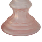 Bougeoir en verre opaque rose pâle – Fabrication italienne vintage 30 cm