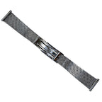 Bracelet de montre maille métallique argenté stainless steel vintage neuf attache 18 mm