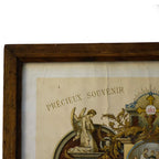 Cadre en bois avec un Souvenir certificat religieux de communion solennelle 1922 — Bouasse-Lebel