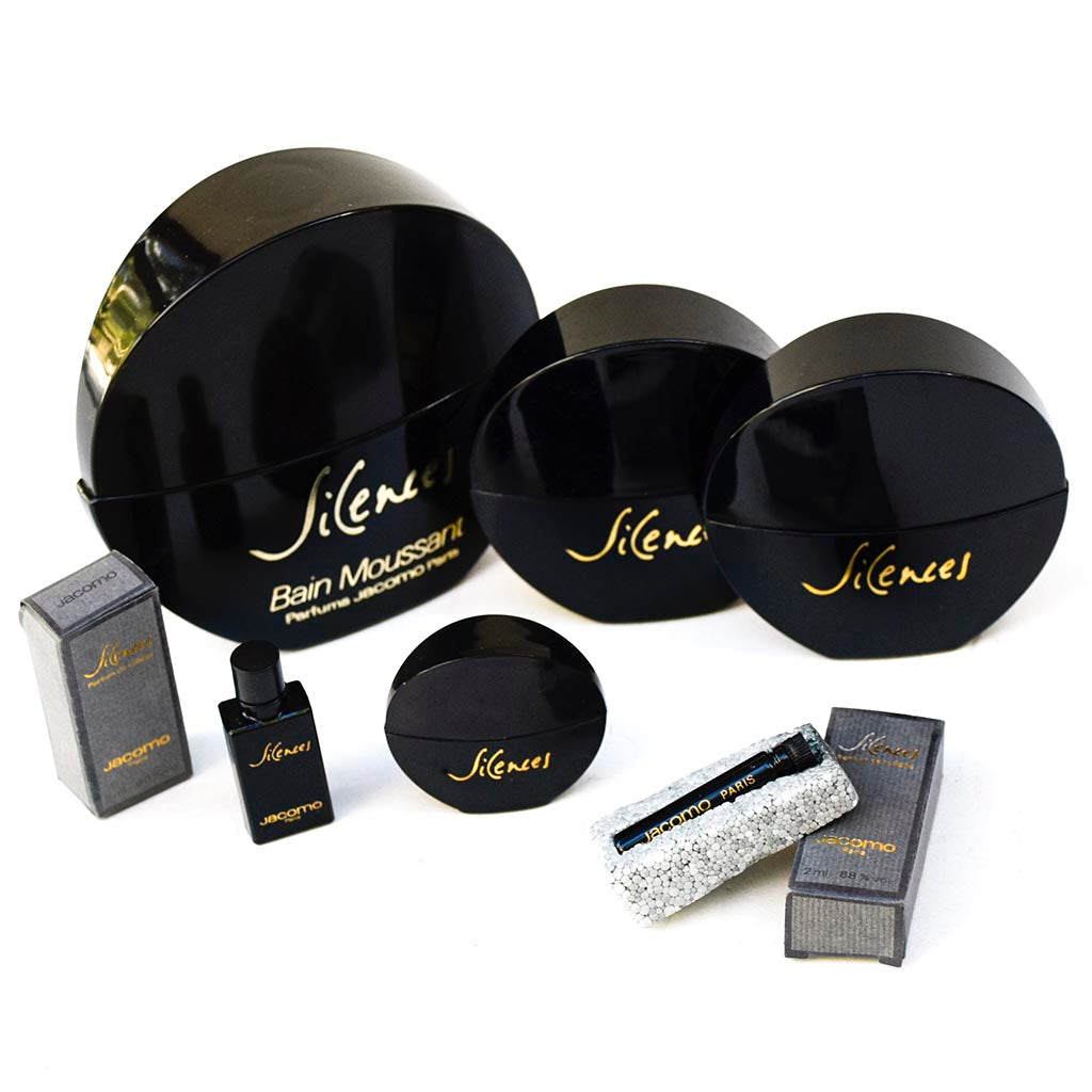 Lot de 6 flacons vides « Silences » de Jacomo vintage – Collection et décoration