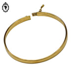 Bracelet bébé enfant jonc ovale ouvrant en or jaune avec poinçons
