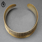 Bracelet manchette doré effet croco vintage