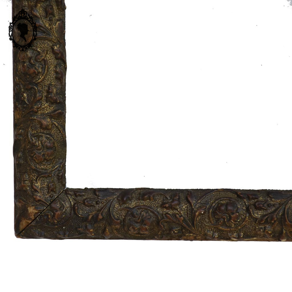 Cadre ancien rectangulaire 25 x 19 cm bois sculpté vide feuillure 21,4 x 16 cm