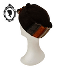 Chapeau femme laine marron foncé fleur NEUF Taille S 54 cm