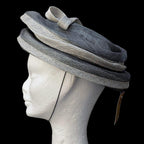 Chapeau femme cérémonie gris JOA NELL sisal paille NEUF Taille S ou 55 cm