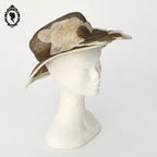 Chic chapeau fille enfant cérémonie marron festonné Joa Nell 52 cm Taille XS Neuf