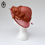 Chic chapeau fille enfant cérémonie rose orange 55 cm Taille S Neuf