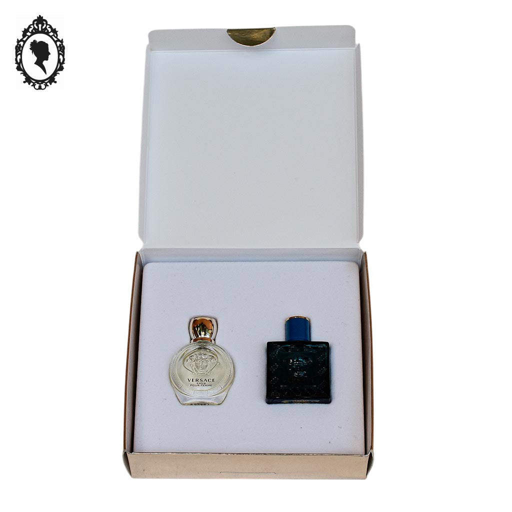 Coffret 2 miniatures parfums Versace Eros femme et homme collection