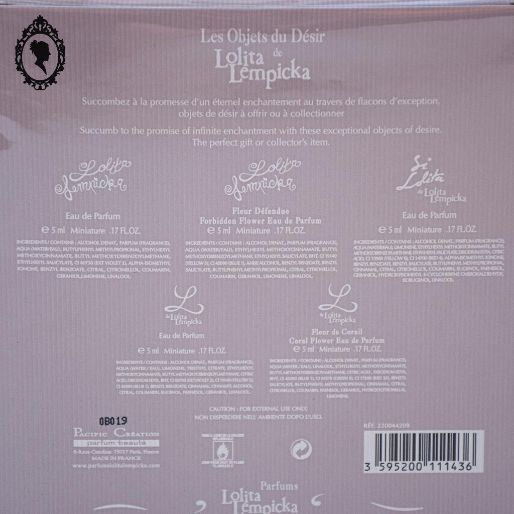 Coffret 5 miniatures parfums Lolita Lempicka collection 2009 neuf