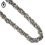 Collier chaîne byzantine métal argent serpentin articulé