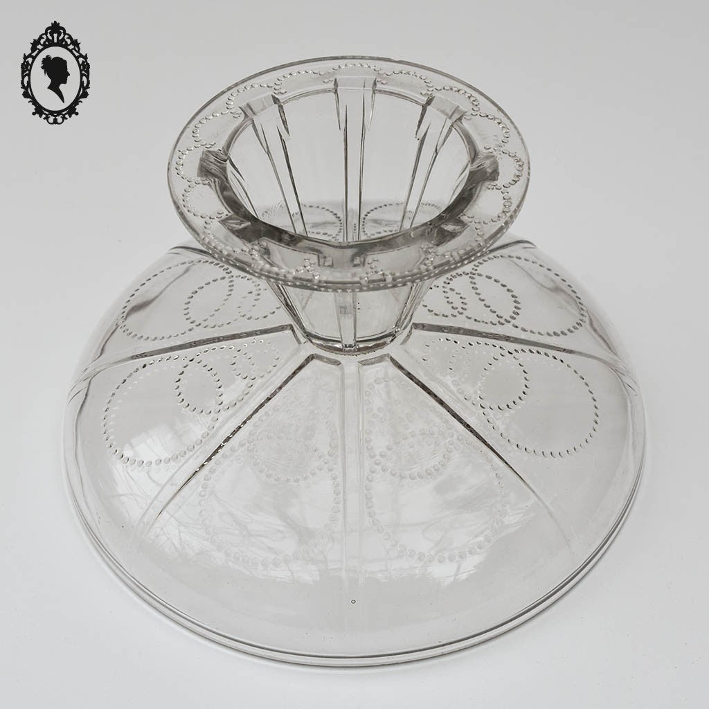 Compotier coupelle coupe serviteur plat creux sur pied en verre moulé rond